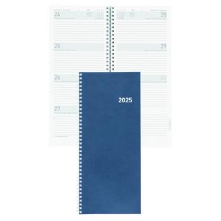 Biella Agenda de bureau long Twist, Wire-O - Bleu  