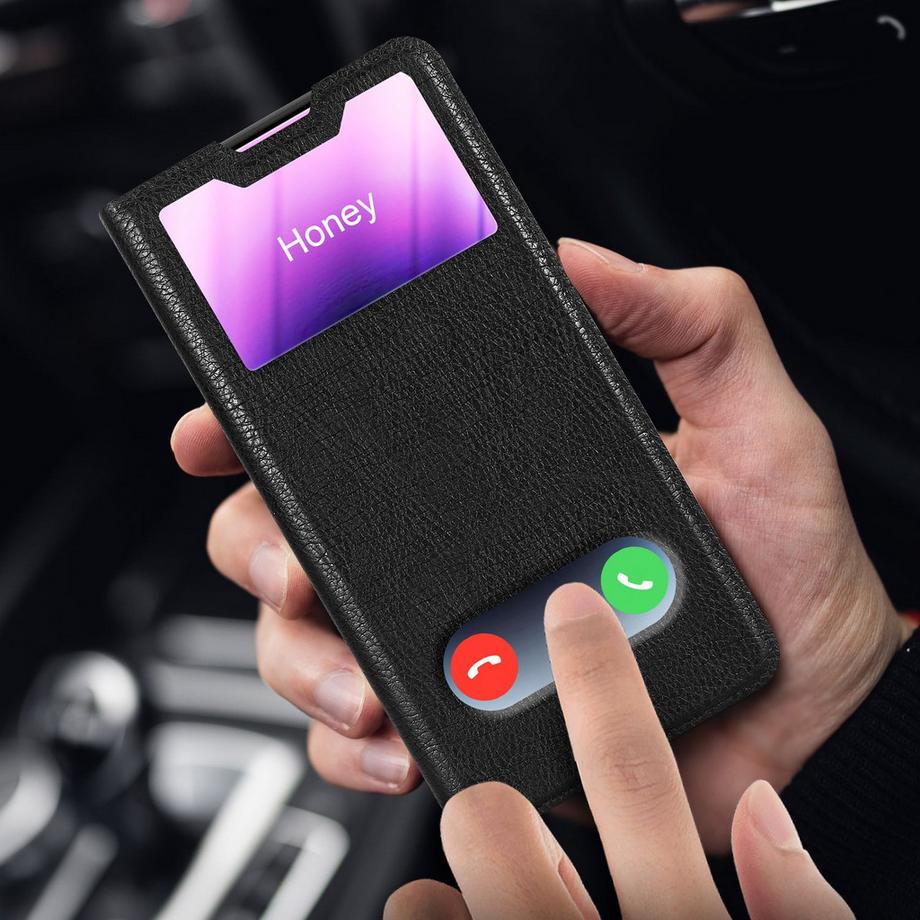 Cadorabo  Hülle für Samsung Galaxy A21s Magnetverschluss, 2 Sichtfenstern 