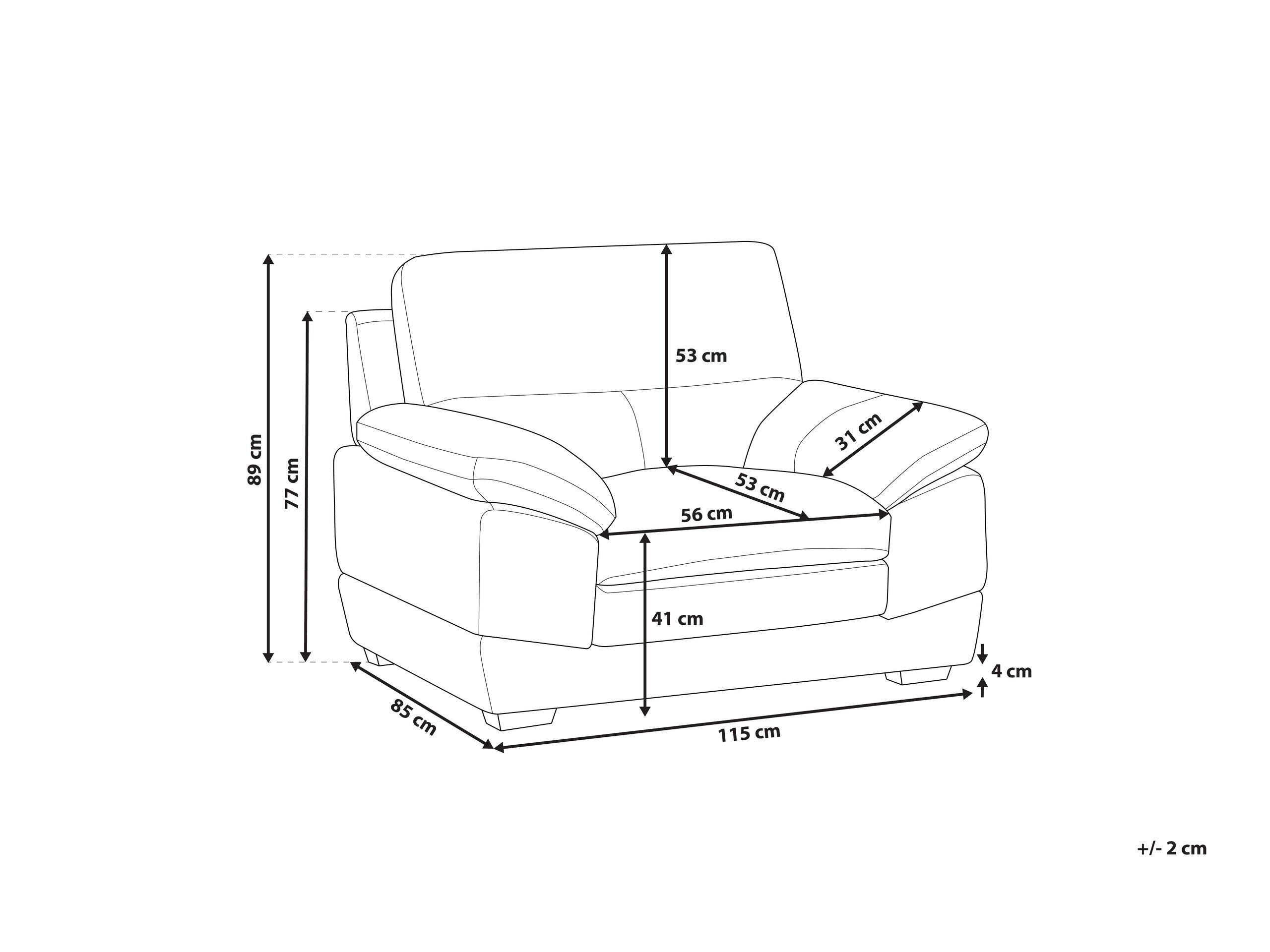 Beliani Fauteuil en Cuir PU Rétro HORTEN  