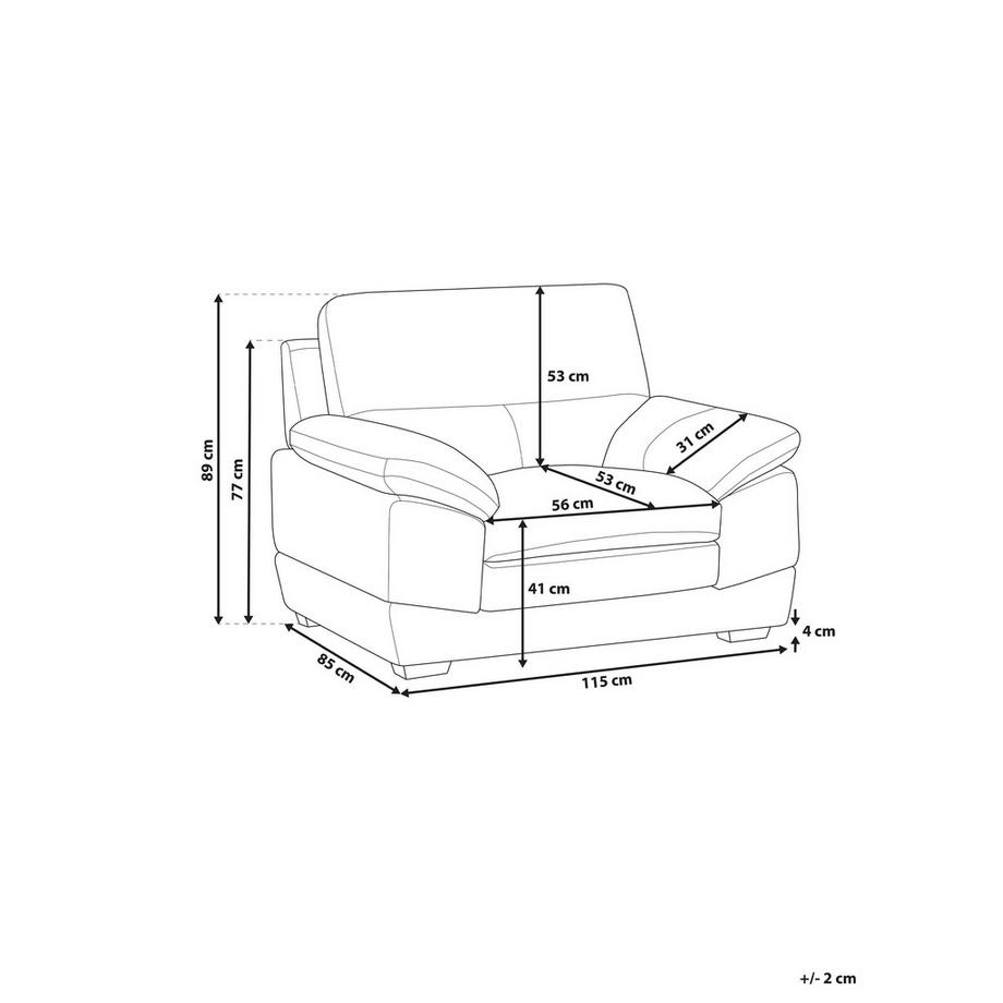 Beliani Sessel aus Kunstleder Retro HORTEN  