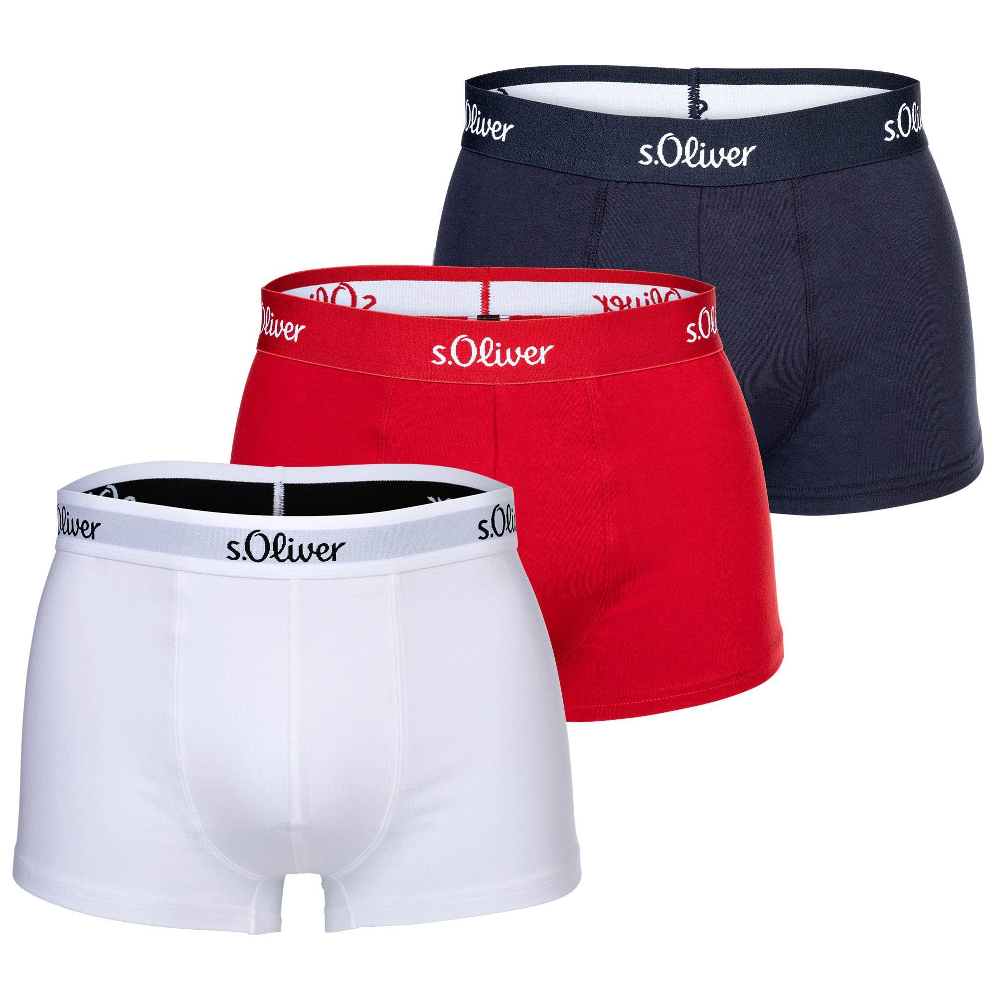 Image of Boxershort 3er Pack Stretch Herren Rot Bunt XL