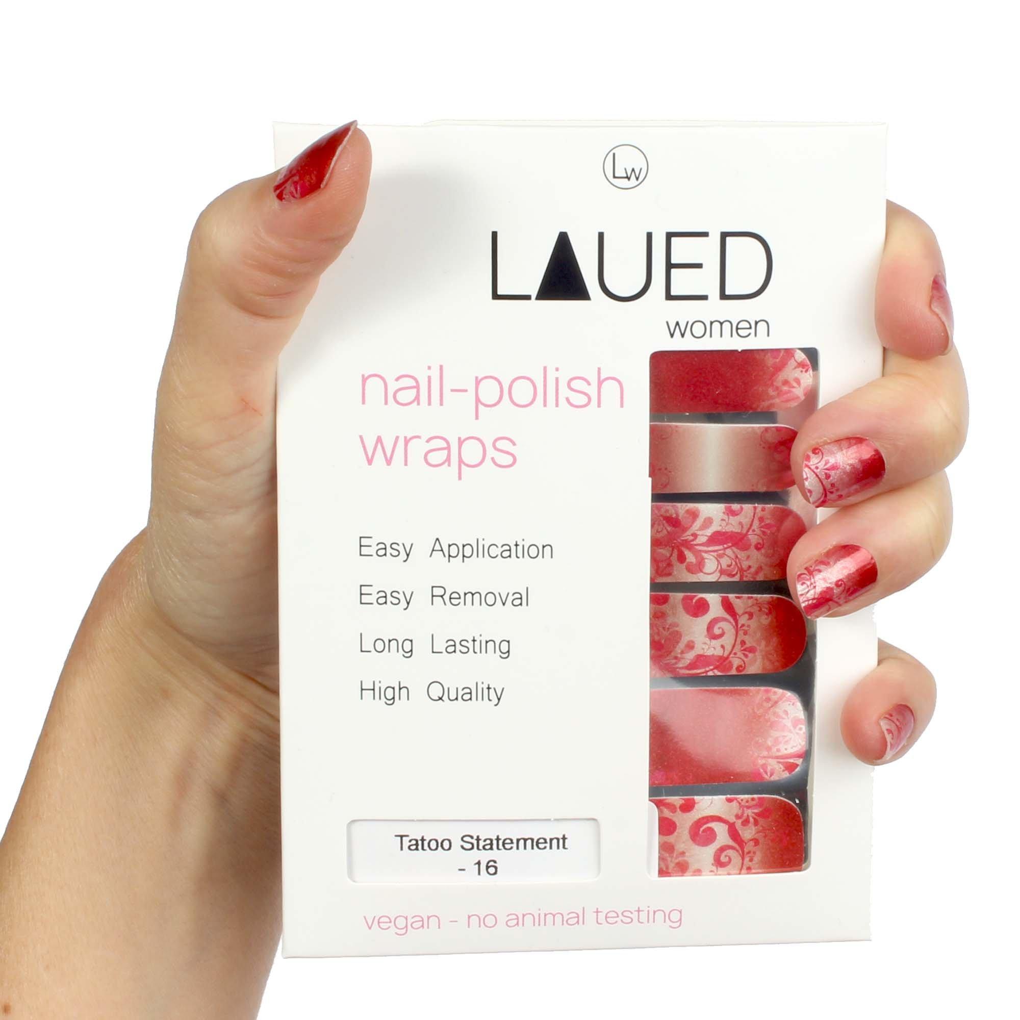 Image of Vegane Nagelfolien Textile Fusion Tattoo Statement Unisex Tattoo Statement ONE SIZE