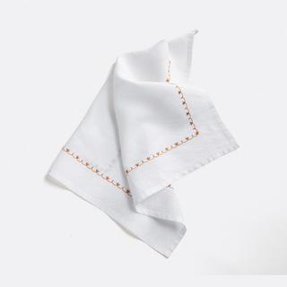 La Redoute Intérieurs 2er-Set bestickte Leinenservietten Mynia  