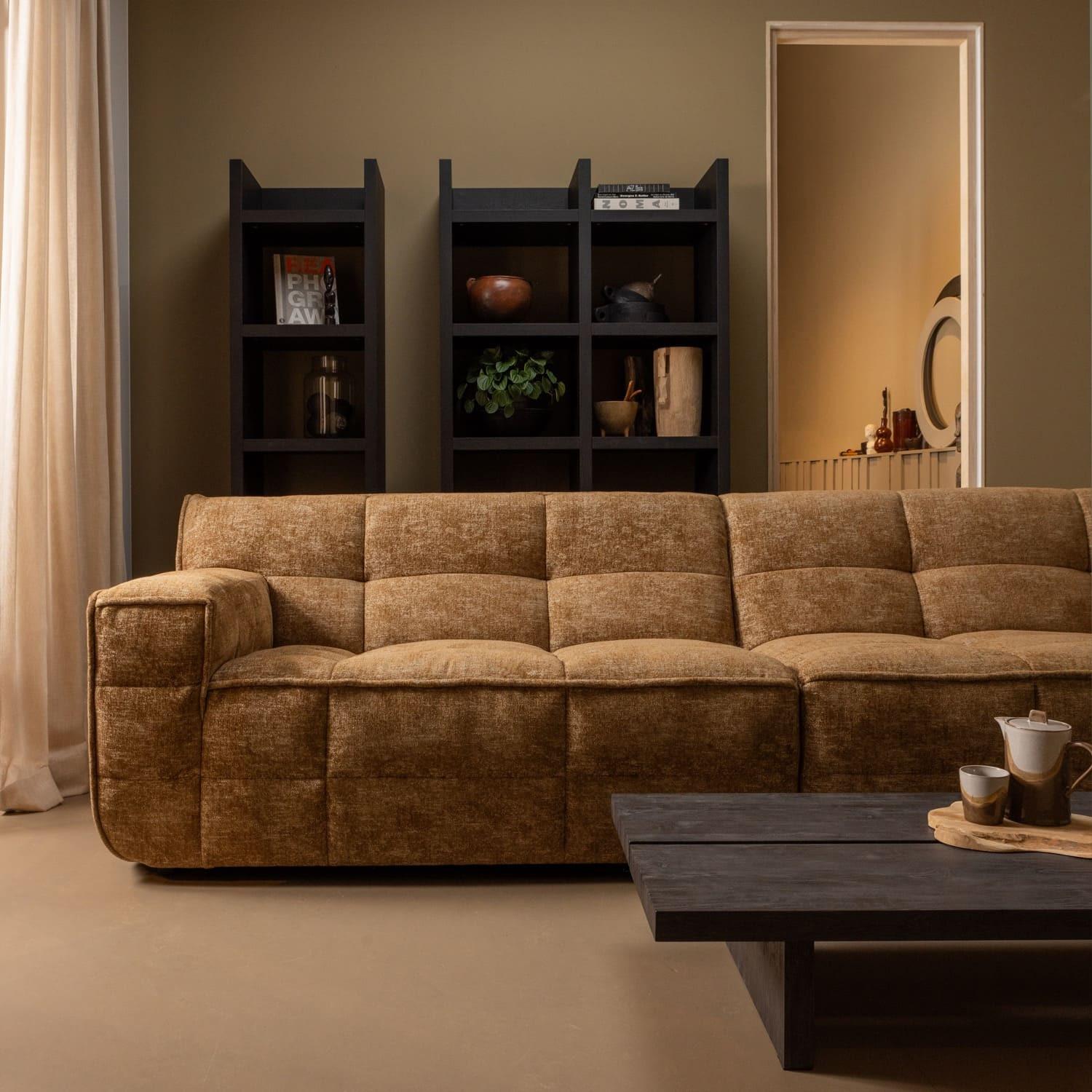 mutoni Sofa Timor 4-Sitzer caramel melange 297  