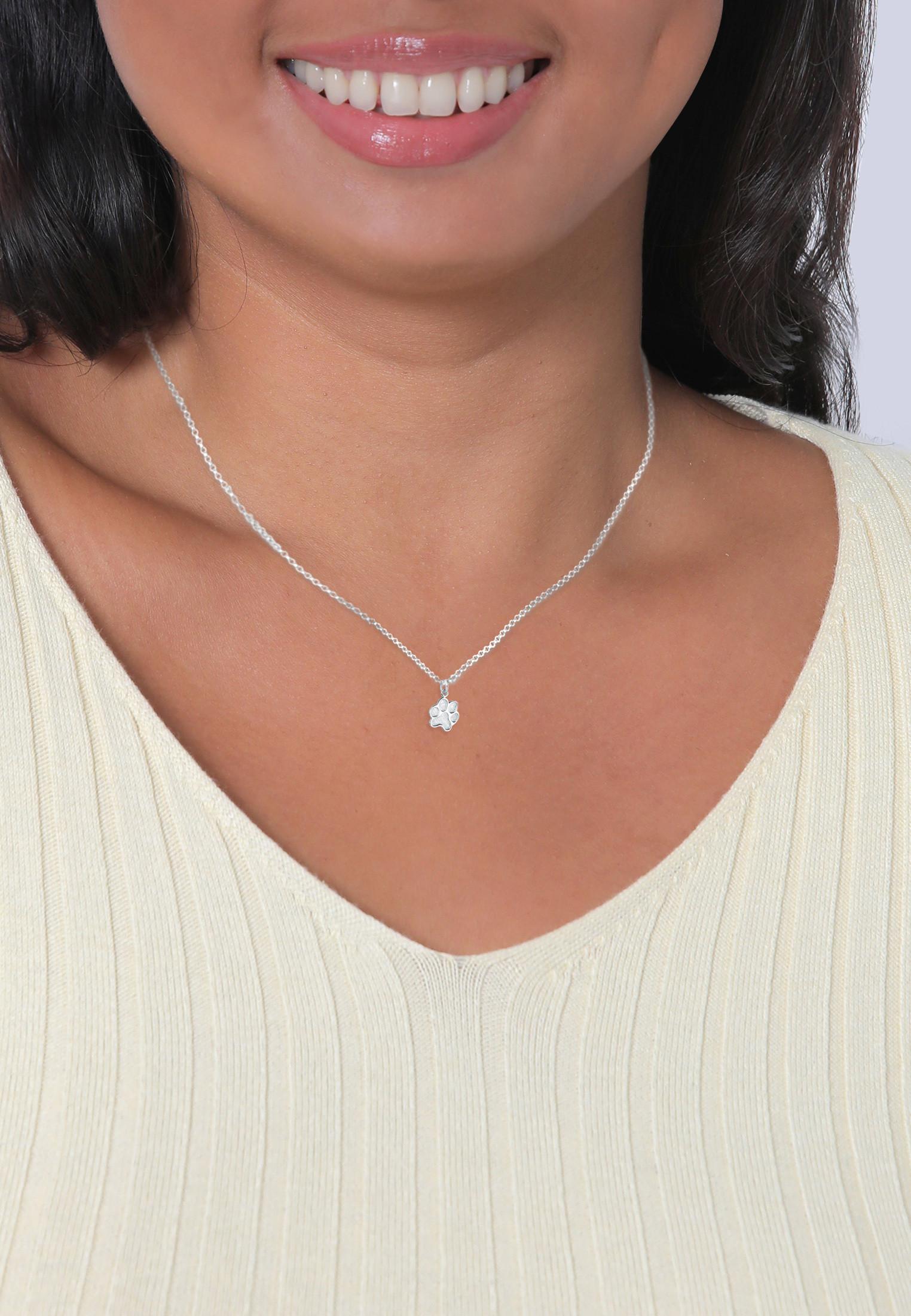 Elli  Collier Tier Pfote 925 Sterling Silber 