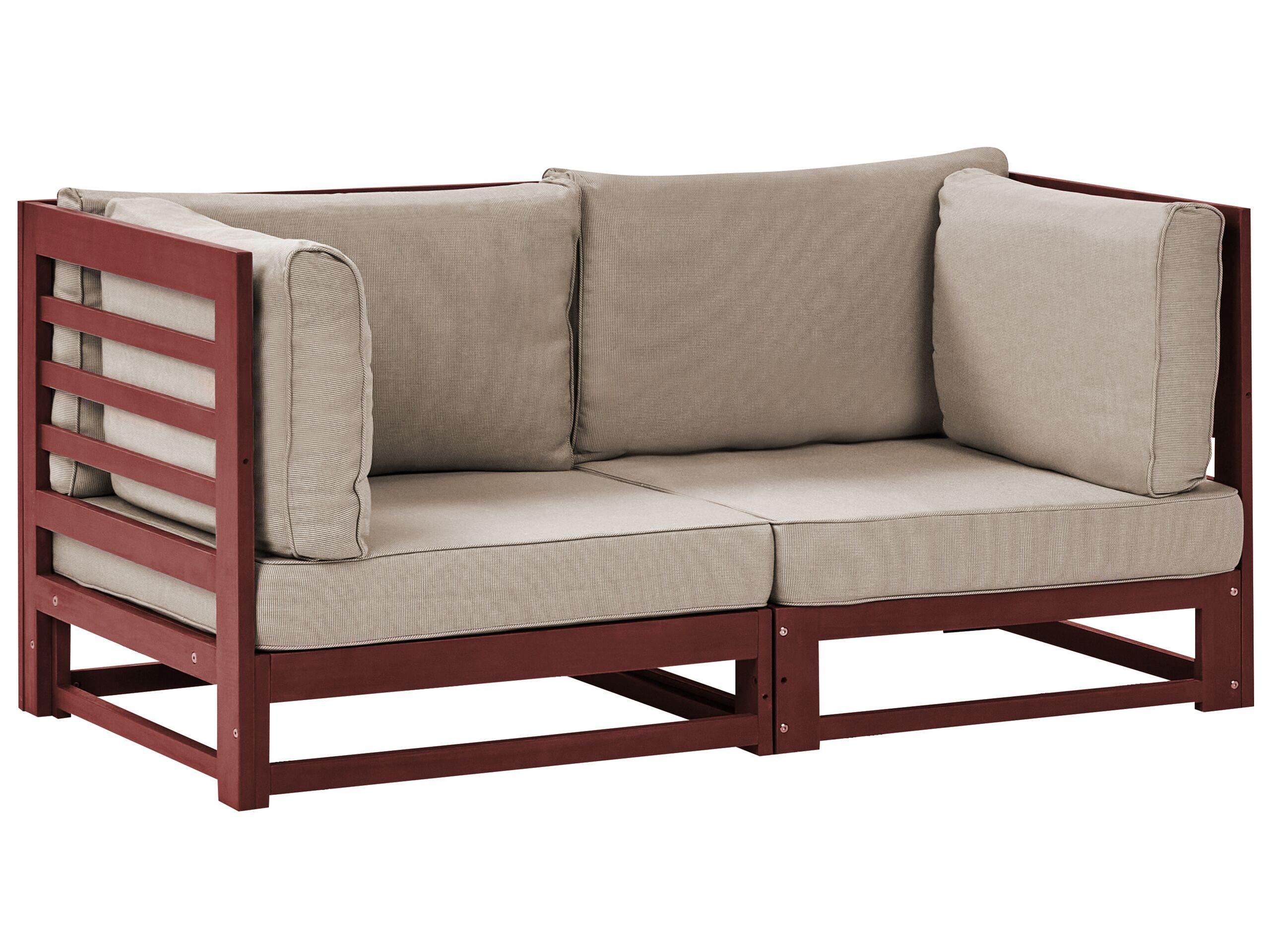 Beliani 2 Sitzer Sofa aus Akazienholz Modern TRANI  