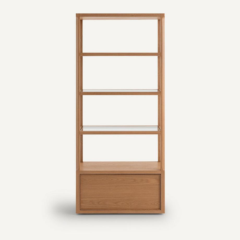 Bücherregal aus Eiche und Furnier IÉNA