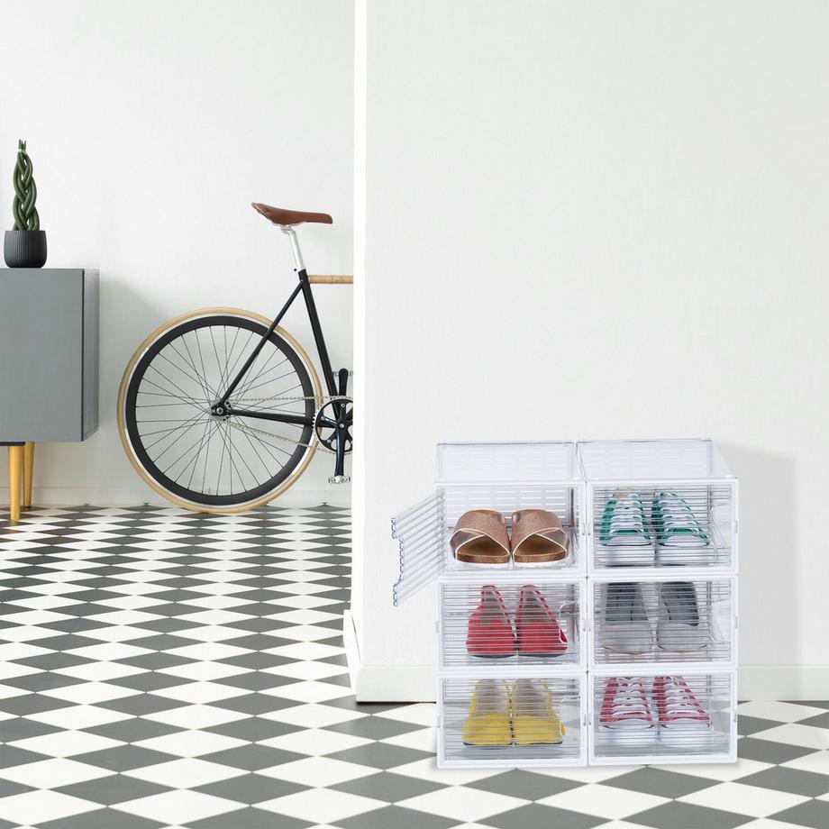 Northix Scatole per scarpe trasparenti da 6 pezzi  
