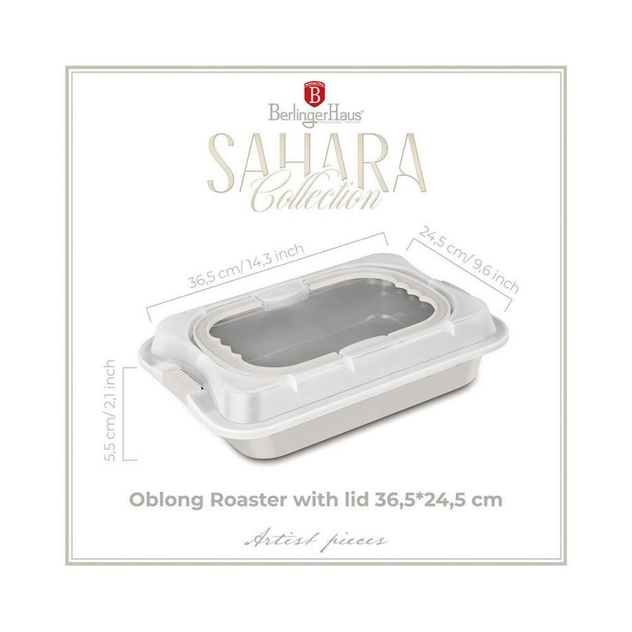 Berlinger cocotte allongée avec couvercle cream matt Sahara Collection  