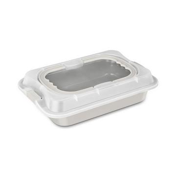 länglicher Bräter mit Deckel matt cream Sahara Collection