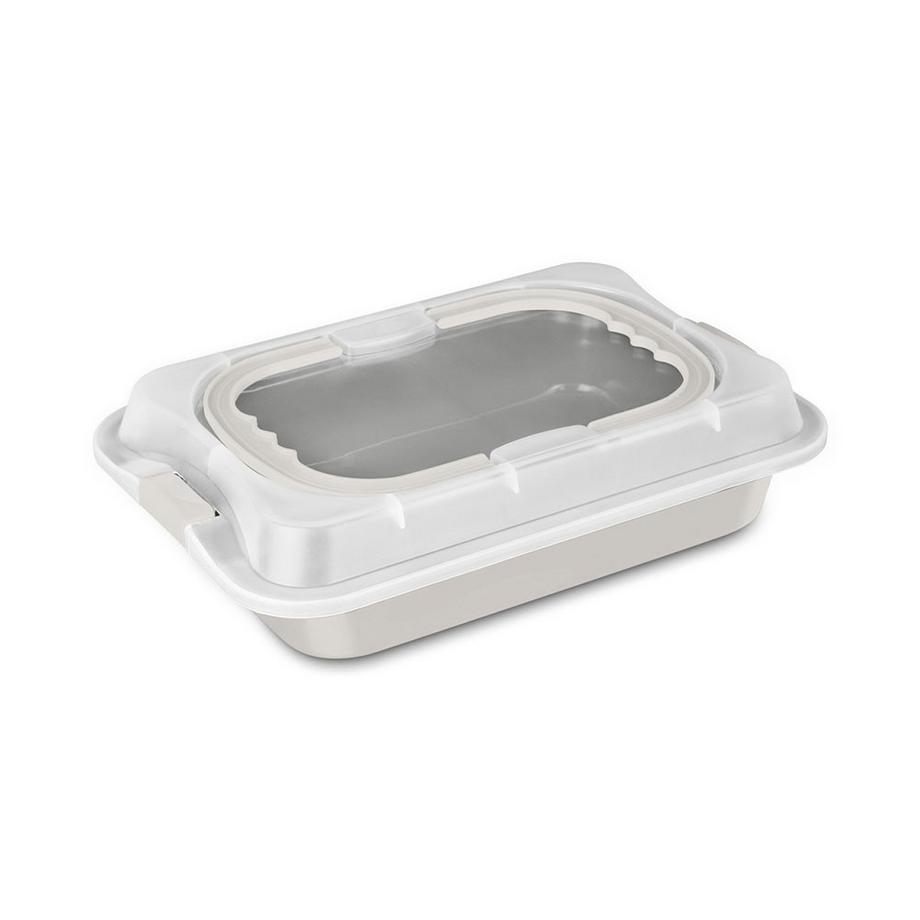 länglicher Bräter mit Deckel matt cream Sahara Collection