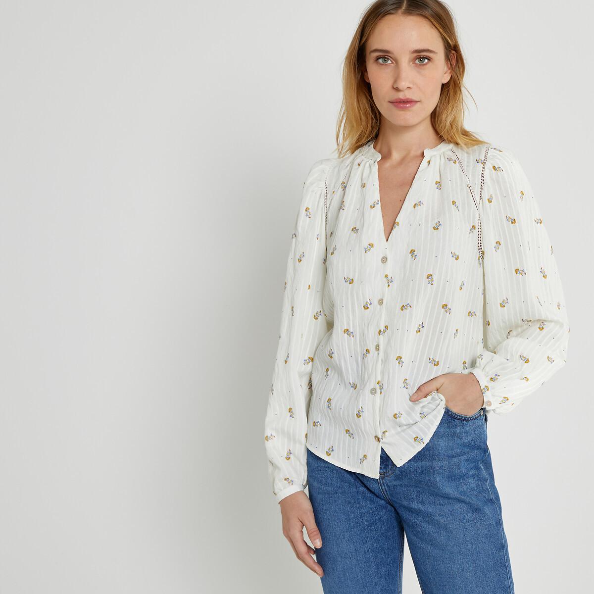 La Redoute Collections  Signature Bluse mit Ballonärmeln 