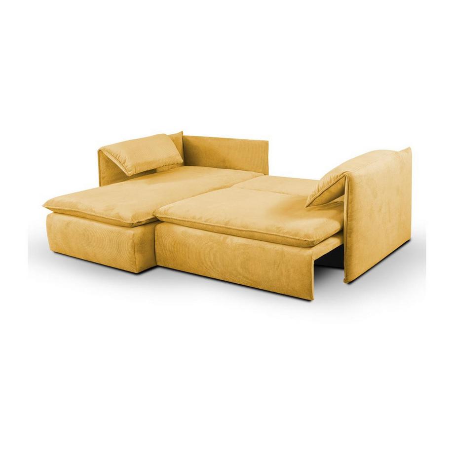 PASCAL MORABITO Ecksofa mit Schlaffunktion TEODORA von PASCAL MORABITO Kord Senf Ecke links  