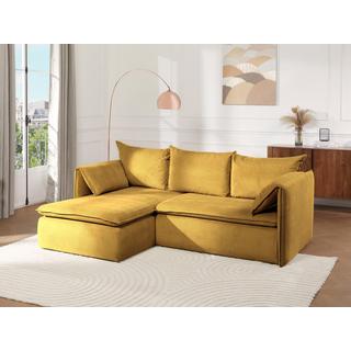 PASCAL MORABITO Canapé d'angle conible en velours côtelé TEODORA de PASCAL MORABITO Angle gauche  