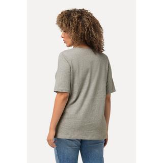 Ulla Popken  T-Shirt, Herz, V-Ausschnitt, Classic, Halbarm 