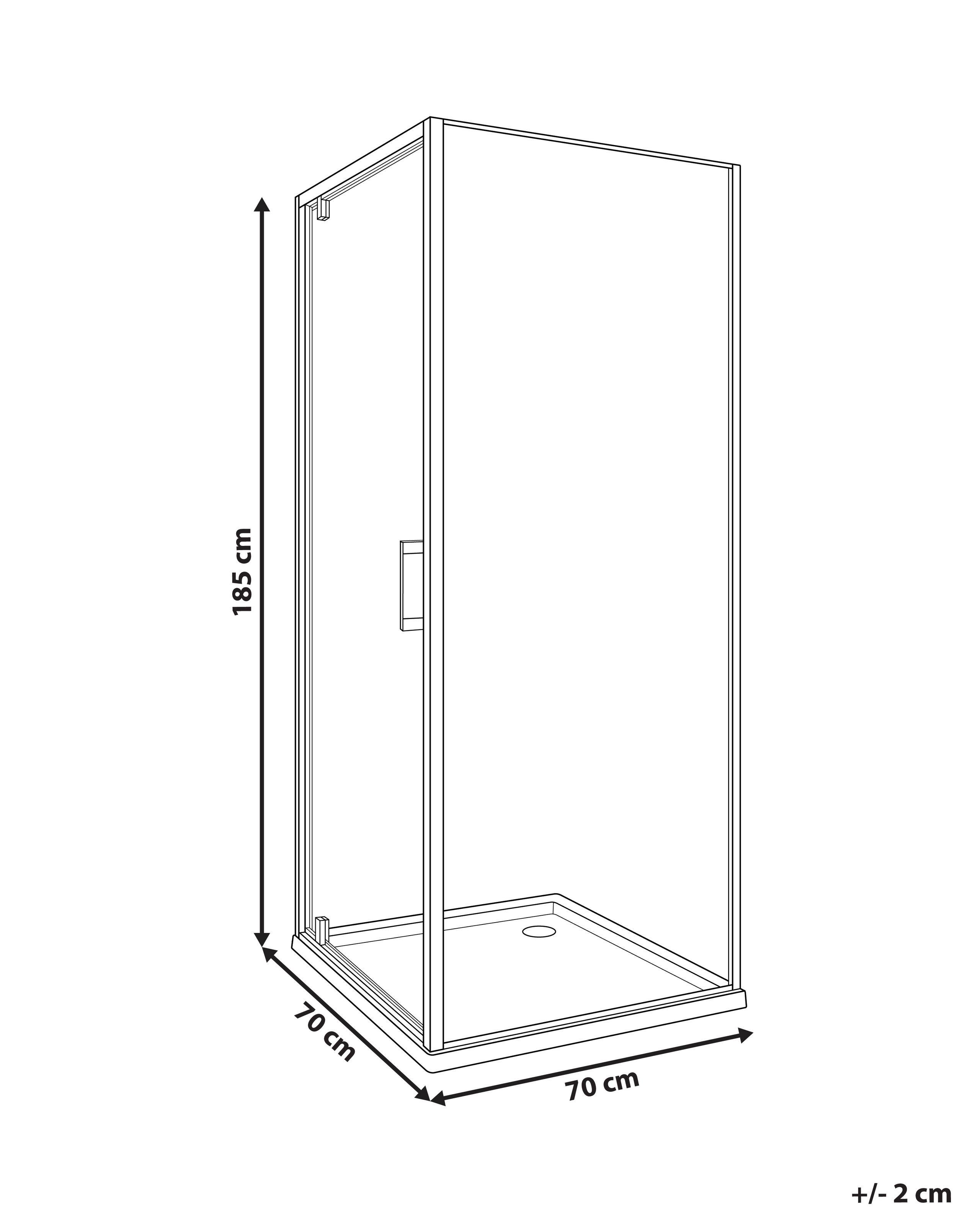 Beliani Cabine de douche en Verre de sécurité Moderne DARLI  