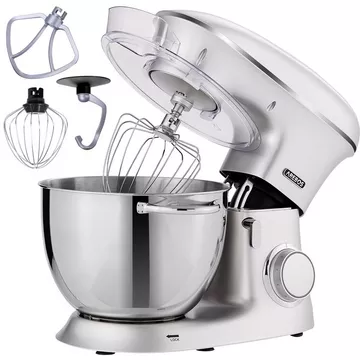 Küchenmaschine 1500W XXL 8L Edelstahl-Rührschüssel Geräuscharm 6 Stufen