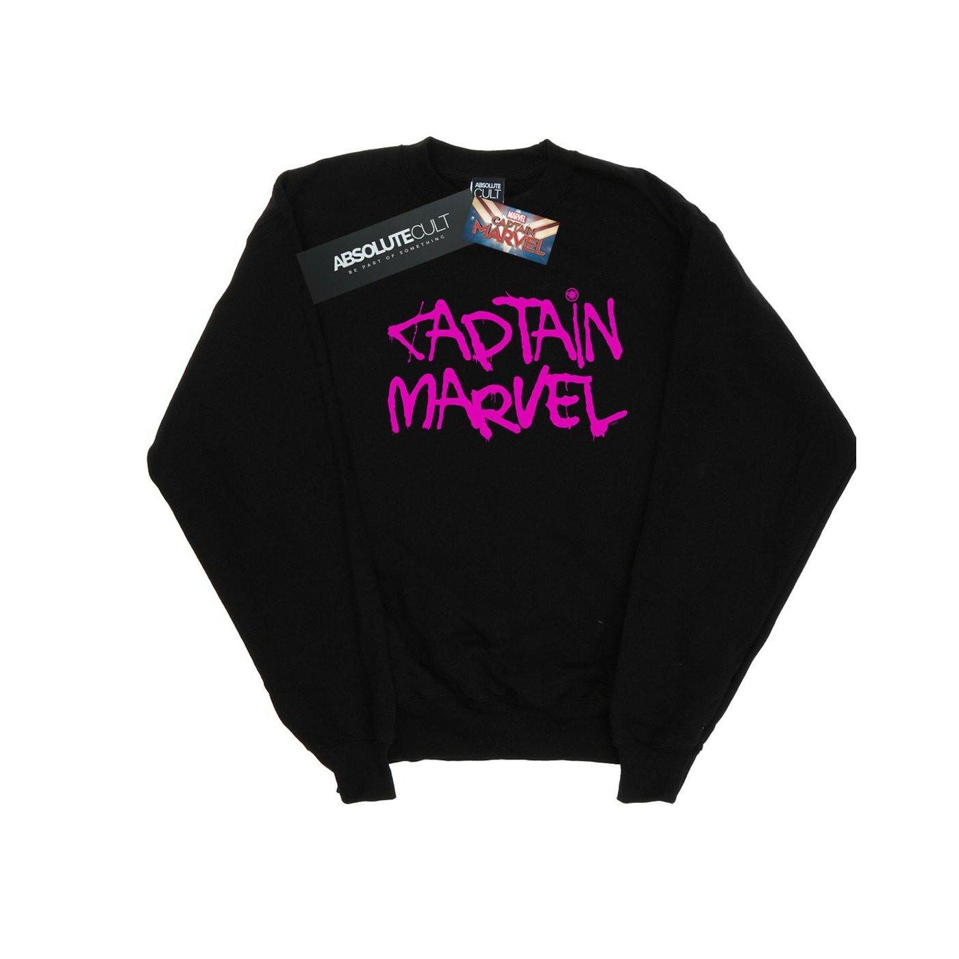 Image of Captain Spray Text Sweatshirt Mädchen Schwarz 116