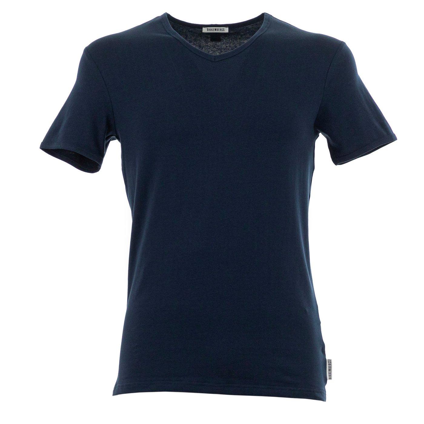 Image of Essential T-shirt(v-neck) Bi-pack Herren Marine S