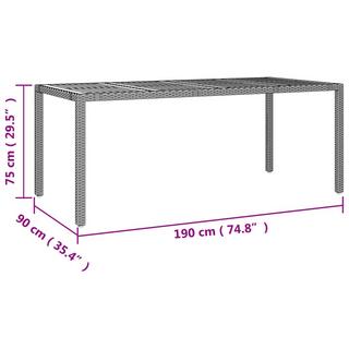 VidaXL Ensemble de salle à manger de jardin rotin synthétique  