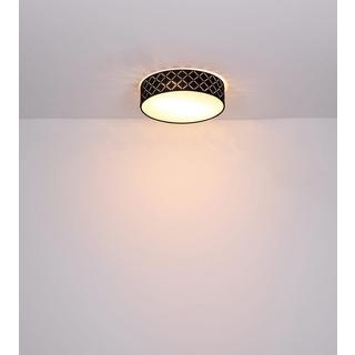 mutoni Plafonnier Varios métal blanc noir 2xE27 LED 38x38x10  