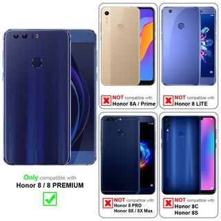 Cadorabo  Hülle für Honor 8  8 PREMIUM Blumen Design Magnetverschluss 