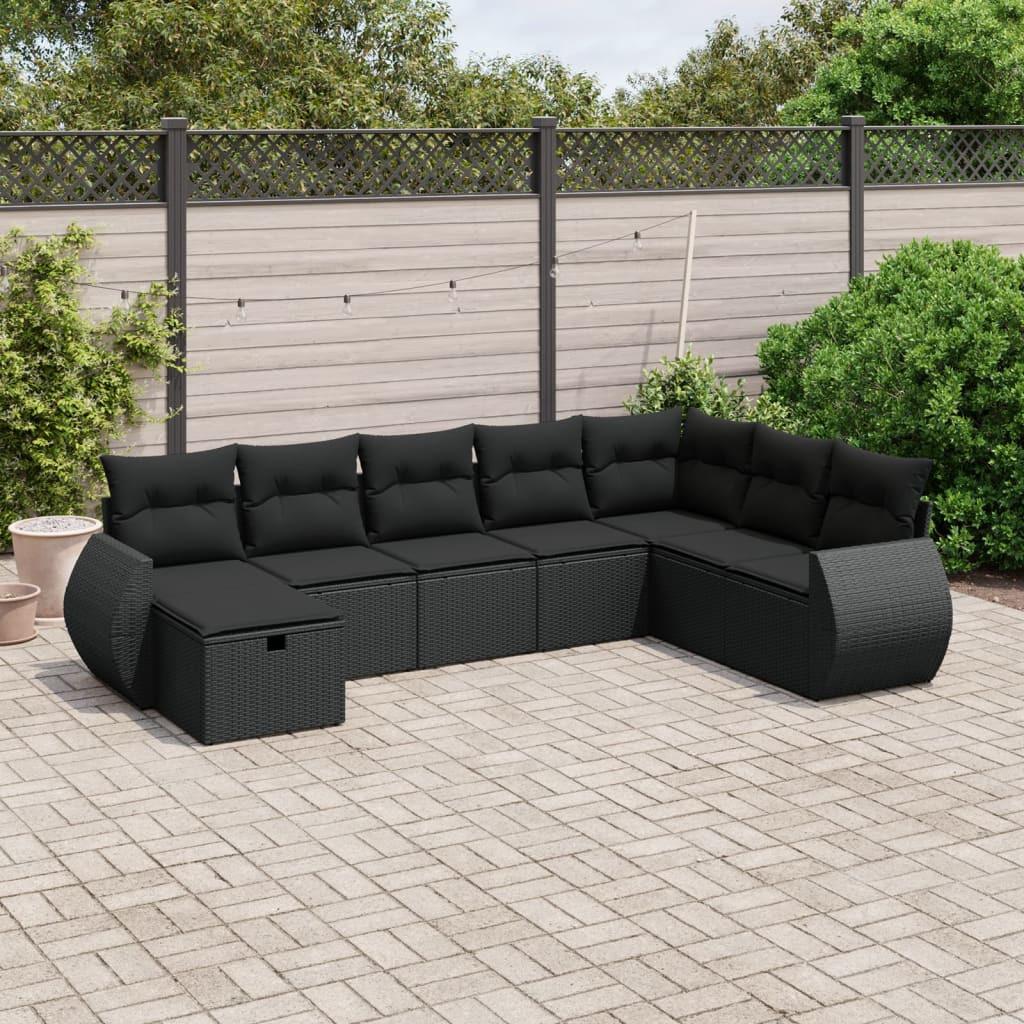 VidaXL set divano da giardino Polirattan  