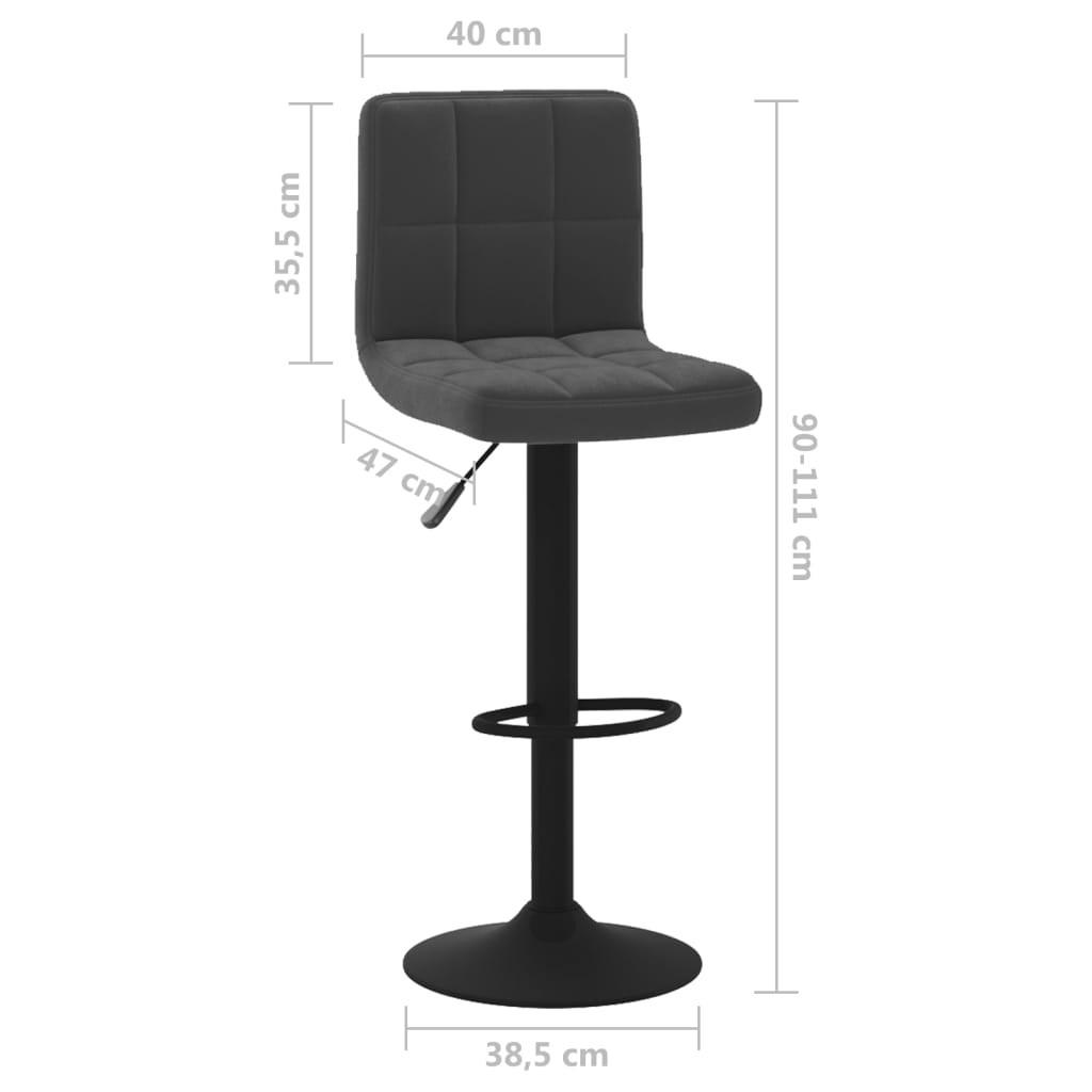 VidaXL Tabouret de bar velours  