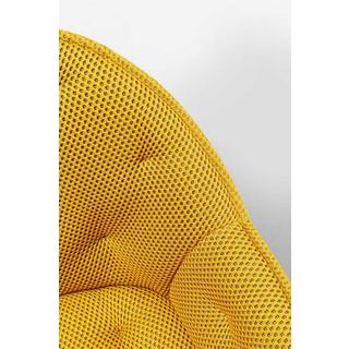 KARE Design Sedia girevole Carlito Mesh giallo  