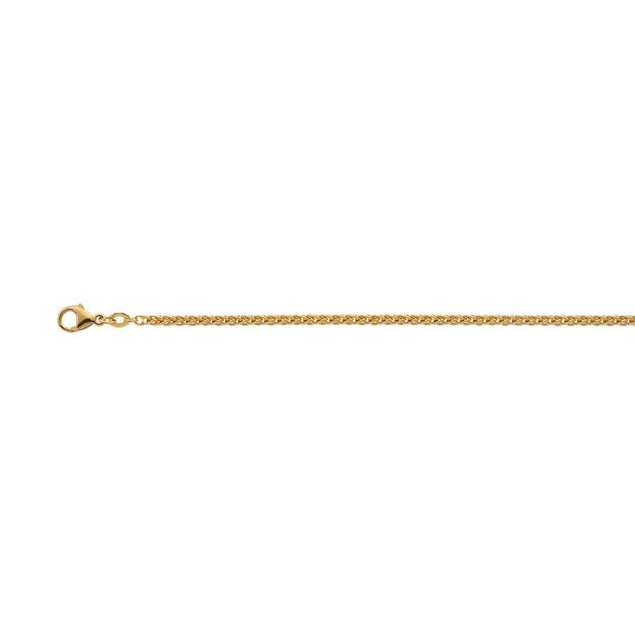 Collier palmier or jaune 750, 2,5mm, 50cm