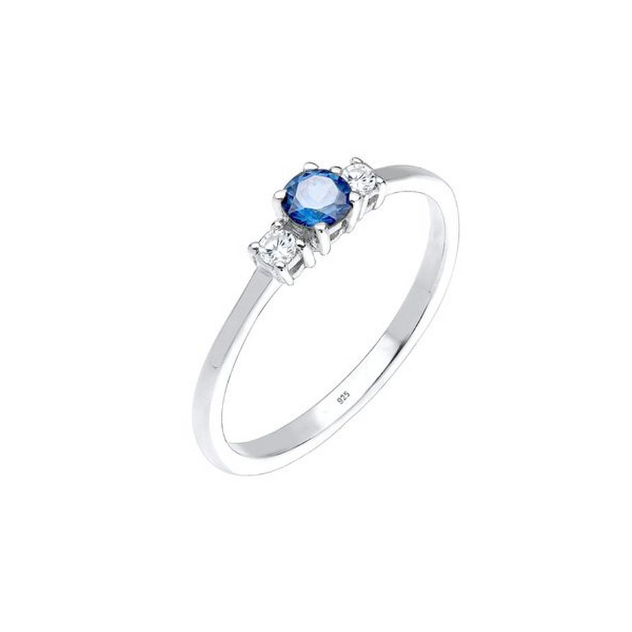Bague Avec Saphire Et Cristaux Zircona