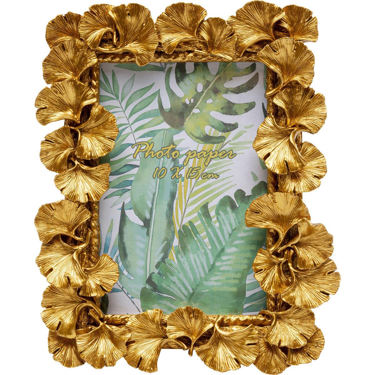 KARE Design Bilderrahmen Ginkgo Leaf gold 17x20  