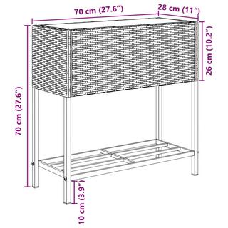 VidaXL Pflanzkübel poly-rattan  