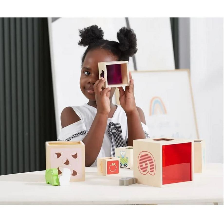 Activity-board  Waldorf Learning Resources, Spielzeug, Sortierwürfel aus Holz - Kaleidoskop 