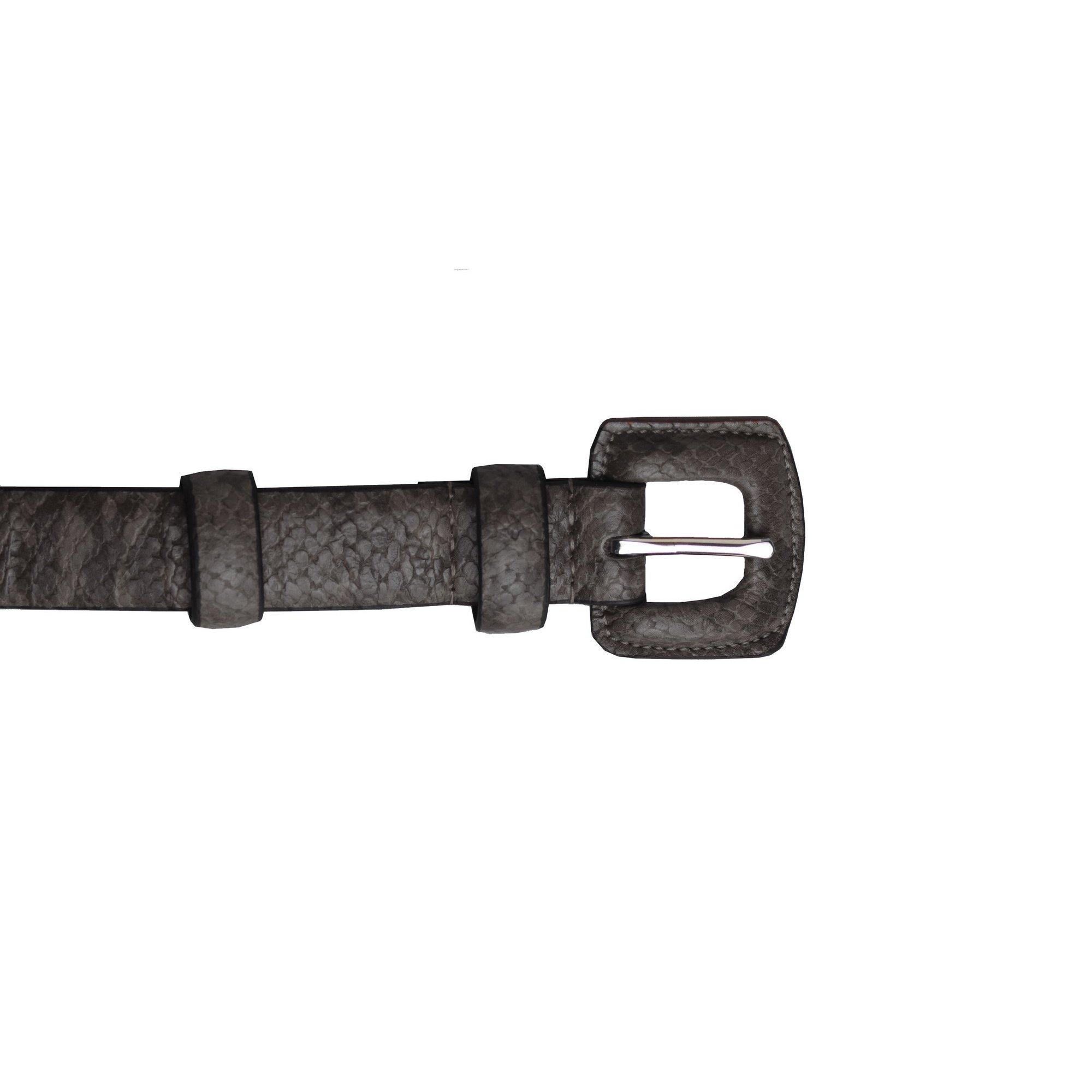 Image of Faux Snake Print Gürtel Damen Schwarz 42