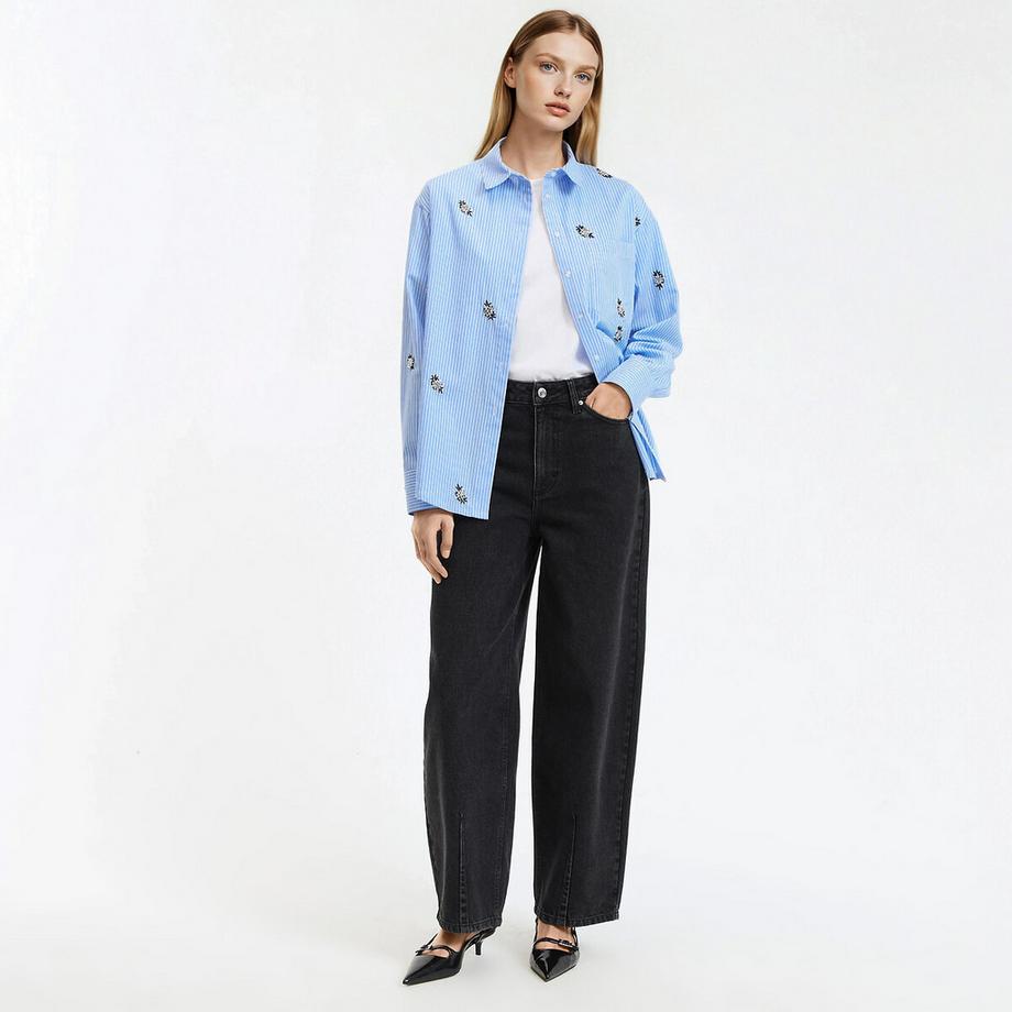 La Redoute Collections Camicia Oversize a Righe in Cotone  