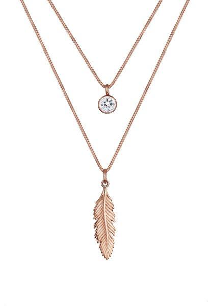 Elli  Collier Pendentif Plume Cristal 