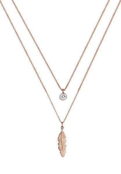 Elli  Collier Pendentif Plume Cristal 