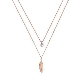 Elli  Collier Pendentif Plume Cristal 