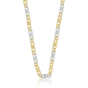 Collier Carrera Bicolor Gelb-/Weissgold 750, 5mm, 45cm