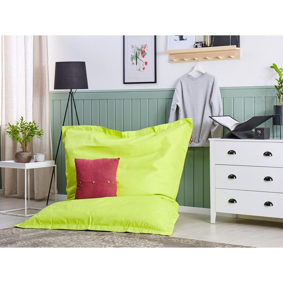 Beliani Pouf poire en Tissu Rétro FUZZY  