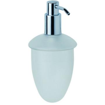 Portasapone con pompa metallo bianco/cromato