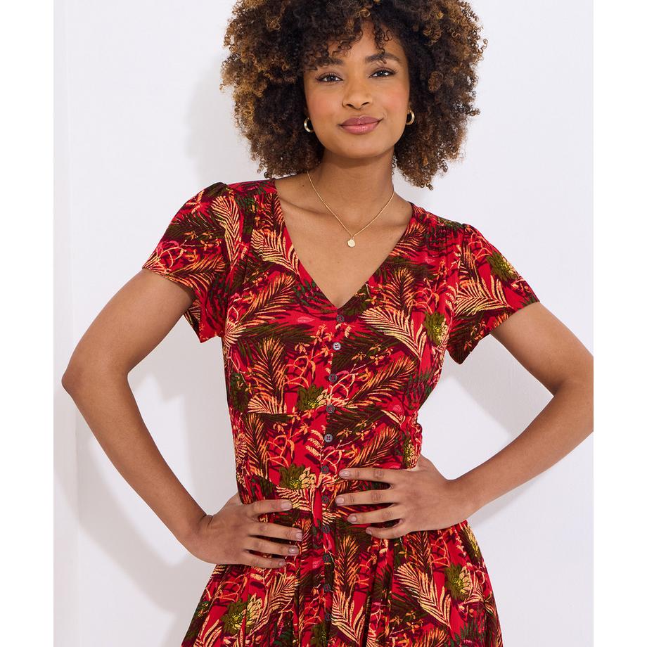 Joe Browns Robe Tropicale Taille Froncée  
