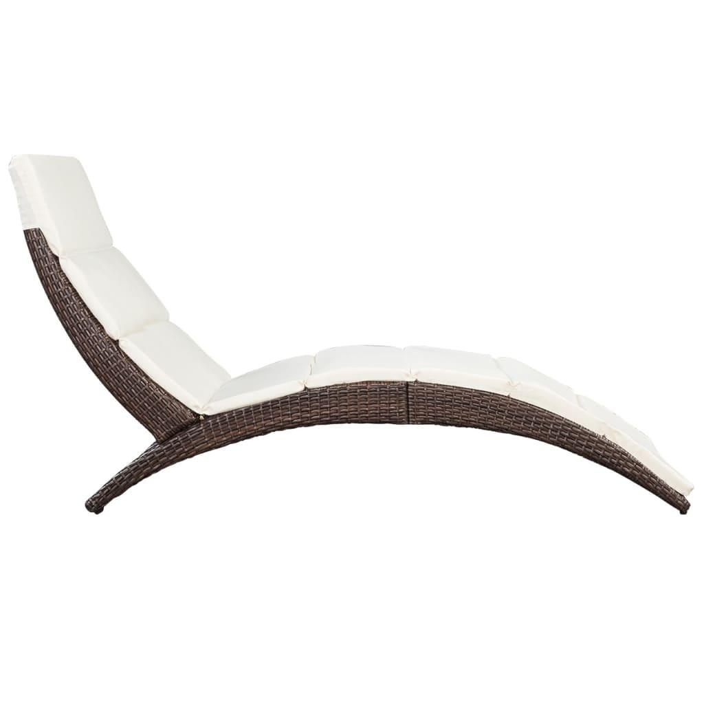 VidaXL Chaise longue rotin synthétique  