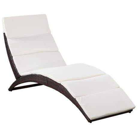 VidaXL Chaise longue rotin synthétique  