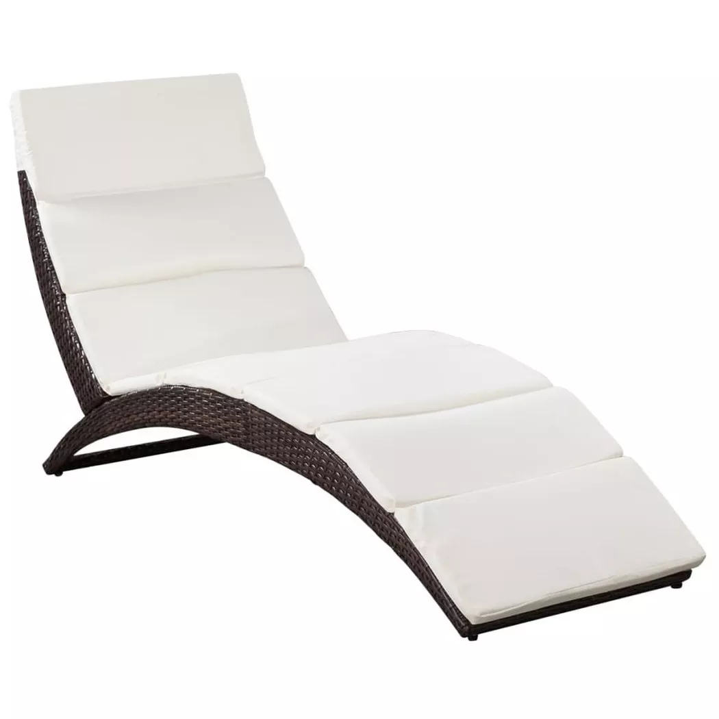 VidaXL - Chaise longue rotin synthétique, One Size, Marron