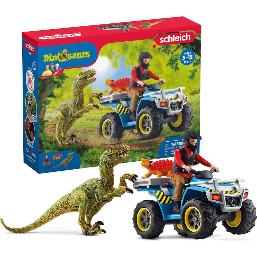 Schleich  Flucht auf Quad vor Velociraptor TV 2. HJ 2022 