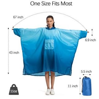 Alopini Poncho Antipioggia Impermeabile Escursionismo Ciclismo Outdoor 3-in-1 Multiuso  