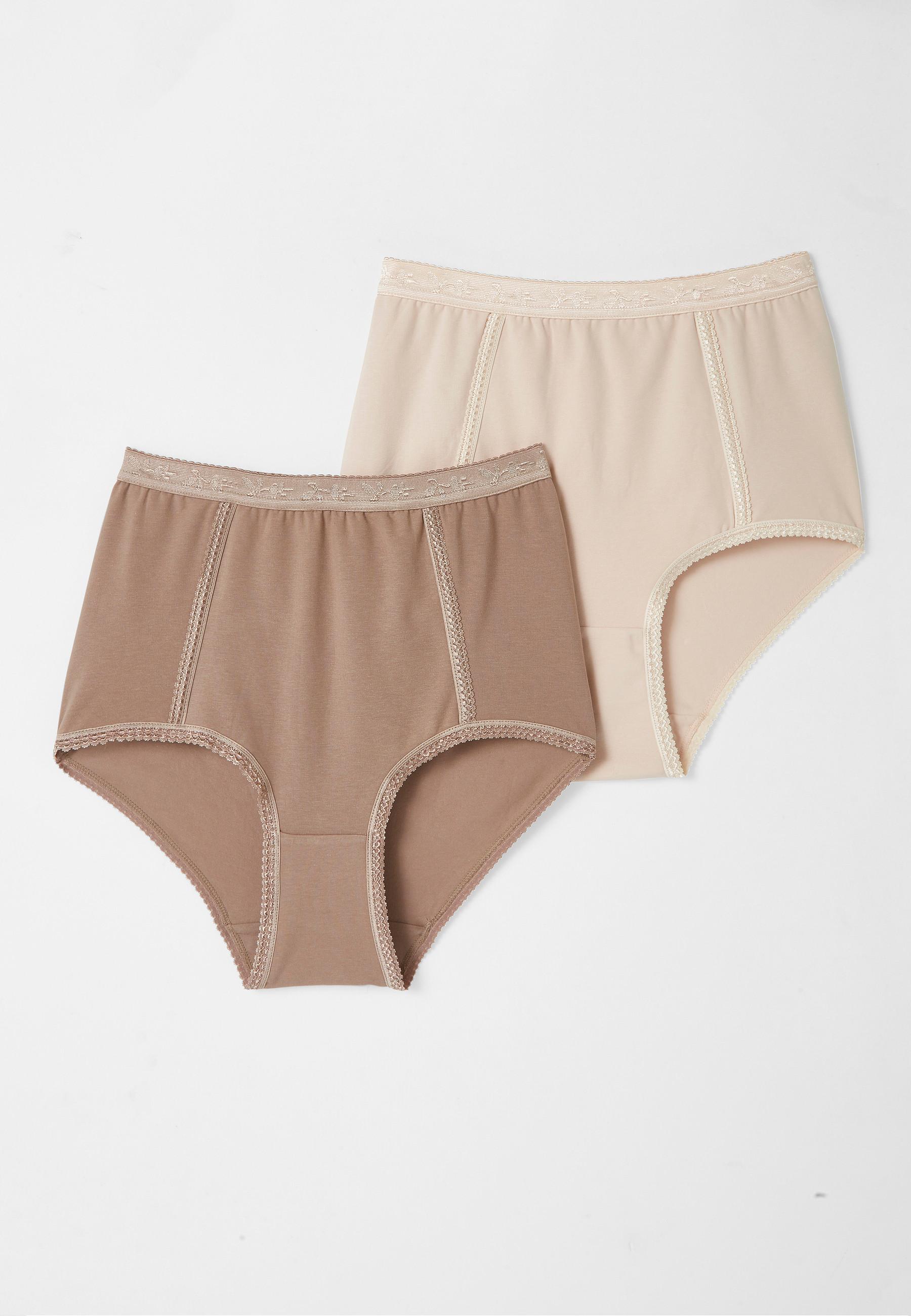 Image of 2er-set Bauch-weg-slips Aus Baumwollstretch. Unisex Rosa 38/40