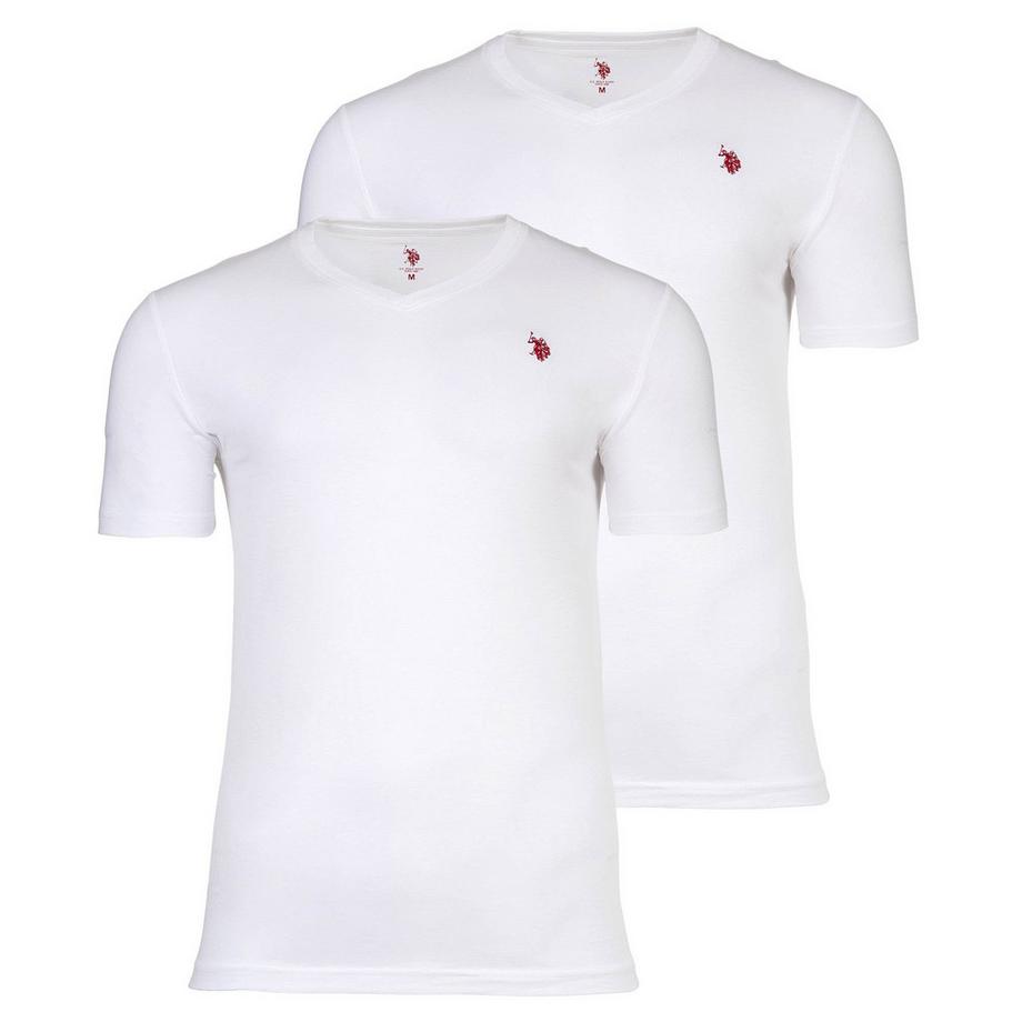 U.S. Polo Assn. V-Ausschnitt T-Shirt 2er Pack Bequemer Schnitt  